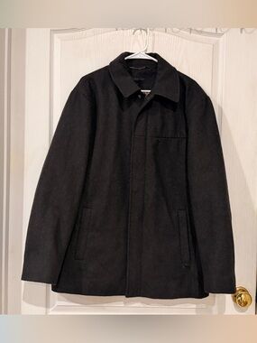 Calvin Klein Men’s Black Wool Pea Coat